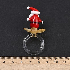 Вращающиеся кольца ручной работы в технике лэмпворк RJEW-P158-02A