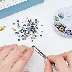 Natürliche ozeanweiße Jade- und Moosachat- und Aventurinperlen&nbsp;G-NB0001-96