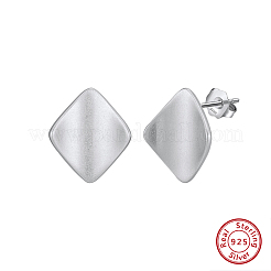 925 стерлингового серебра серьги стержня&nbsp;EJEW-H167-01S