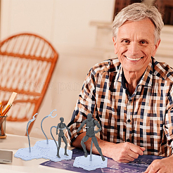 Собранные шестигранные пластиковые стенды для демонстрации фигурок с регулируемым опорным рычагом из сплава ODIS-WH0080-11A