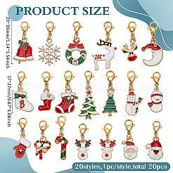 Рождественские украшения из сплава эмали HJEW-FG00002