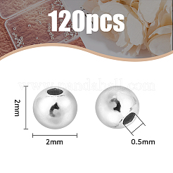 120шт 925 бусины из стерлингового серебра STER-DC0001-21