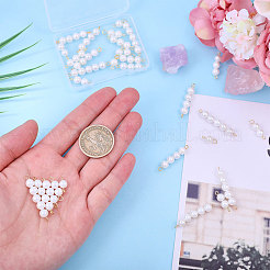 30 шт. 5 стиля круглые подвески-соединители в виде жемчужин&nbsp;PALLOY-CA00023