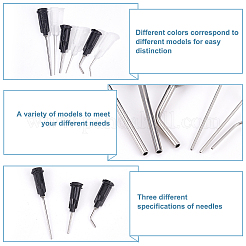 120 pieza de puntas de dispensación de aguja roma de precisión de fluido de plástico de 6 estilos&nbsp;TOOL-BC0002-11