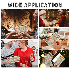 Держатель для денег в виде прямоугольника из дерева на рождественскую тематику&nbsp;AJEW-WH20006-282A