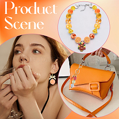 Набор украшений для браслетов из круглых акриловых и смоляных бусин своими руками DIY-SC0026-41