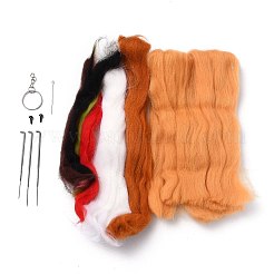Kit de feutrage à l'aiguille avec instructions&nbsp;AJEW-P075-06