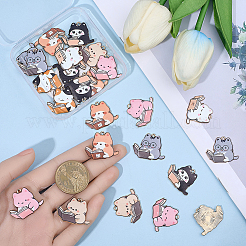 28шт 7 цвета подвески из цинкового сплава с эмалью&nbsp;FIND-BM0001-02