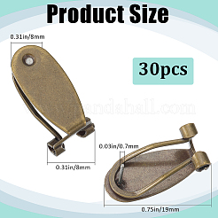 30 шт. латунные серьги-гвоздики FIND-SP0002-95