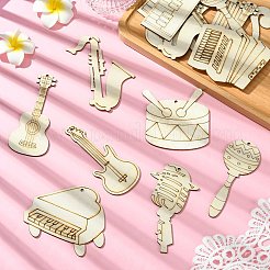 30 ensemble de pendentifs en bois vierges non finis pour les arts de la peinture&nbsp;WOOD-CJC0005-59