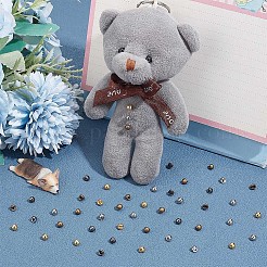 200 шт. 4-цветный набор мини-кнопок из сплава BUTT-NB0001-60