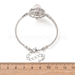 Bracelets à maillons en quartz rose naturel avec rotation solaire&nbsp;GG-CBA0251-11P-01