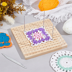 Planches de blocage carrées en bois pour crochet&nbsp;DIY-WH0759-15