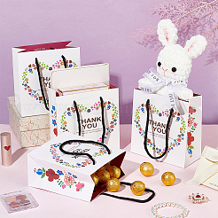 Подарочные пакеты для хранения подарков в виде цветка в форме сердца ABAG-WH0038-77C