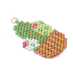 Подвески в виде кактусов из стеклянных бус&nbsp;PALLOY-MZ00898-05