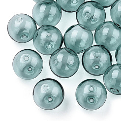 Transparente Kugelperlen aus geblasenem Borosilikatglas&nbsp;X-GLAA-T003-09E