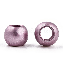 Спрей окрашены акриловыми Европейский бисером&nbsp;ACRP-WH0002-01D