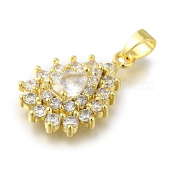 Подвеска из латуни с микропаве из кубического циркония KK-H485-39G-01