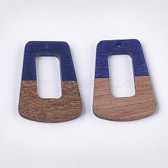 Pendentifs en bois de résine et de noyer&nbsp;RESI-S358-84D
