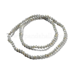 Гальванические непрозрачные стеклянные бусины&nbsp;EGLA-A034-P4mm-H01