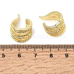 Orecchini da donna con polsino in ottone con micro pavé di zirconi cubici&nbsp;CU-CBAE7DF-25G