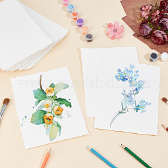 50 papier aquarelle en pâte de bois&nbsp;DIY-WH0671-346C