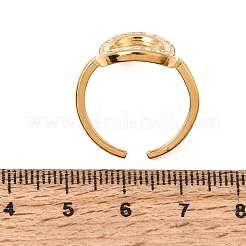 Anelli aperti con polsino in acciaio inossidabile 304 e strass per donna&nbsp;RB-CBA2039-01G-01