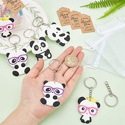 Брелок для ключей из пластика ПВХ в виде панды&nbsp;KEYC-OC0001-04