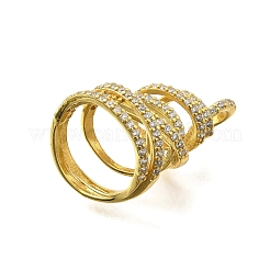 925 подвеска-спираль из стерлингового серебра с прозрачным кубическим цирконием STER-R011-04G