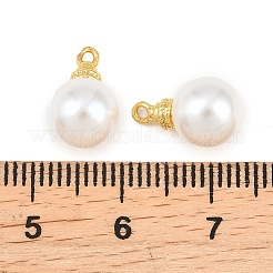 Подвески из латуни и АБС-пластика с имитацией жемчуга&nbsp;KK-Z151-13G