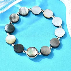 Stretch-Armbänder aus Abalone-Muschelperlen&nbsp;BJEW-D315-03P