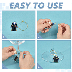 DIY-Sets zur Herstellung von Weinglas-Anhängern aus Messing&nbsp;DIY-PH0031-74