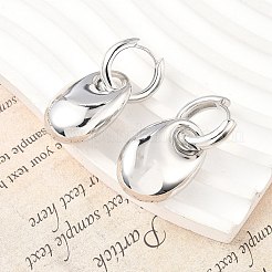 Boucles d'oreilles créoles ovales en laiton pour femme&nbsp;EJEW-U057-06A-02P