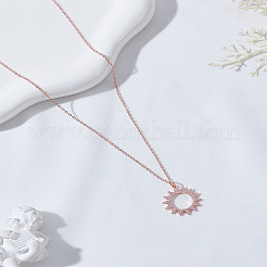 1 шт. латунные хрустальные стразы ожерелья в форме солнца для женщин&nbsp;NJEW-LP0009-57