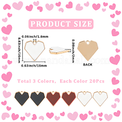 60шт 3 цвета сплава эмалевые подвески&nbsp;ENAM-SC0006-51