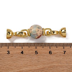 Стойка плакировка латунь и шушань камень поток над chasps&nbsp;KK-B103-14G