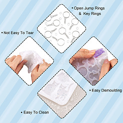 2 pieza de 2 estilos de moldes de silicona para pendientes con silueta colgante para hacer tú mismo&nbsp;DIY-TA0015-69