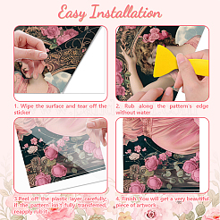 3 feuilles 3 styles d'autocollants décoratifs imperméables en pvc&nbsp;DIY-WH0404-096