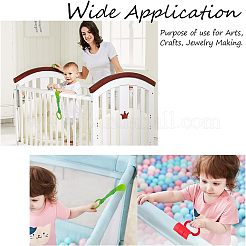 8шт 8 стиль пластиковая игровая кроватка кольцо вытягивание&nbsp;AJEW-FH0001-94