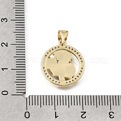 Pendentifs en laiton zircon cubique transparent&nbsp;CU-E002-13G