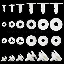 36セット6スタイルのプラスチック人形ジョイント  DIY人形工芸用の人形アクセサリー  ホワイト  6セット/スタイル&nbsp;DIY-PH0006-31