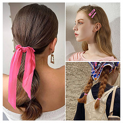 ヘアアクセサリーセット  ヘアタイを含む  アイアン製ダッカール  ピンク  内径：44mm&nbsp;OHAR-TA0001-20C