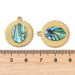 Подвески из натуральной ракушки пауа из нержавеющей стали 304 STAS-L288-08G-01