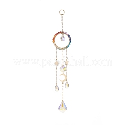 Стеклянные каплевидные и звездчатые оконные подвесные ловцы солнца HJEW-JM00906