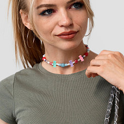 200шт прорезиненные акриловые бусины SACR-FH0001-15