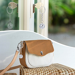 100 шт. зеркальный шар акриловый кулон брелок&nbsp;KEYC-DR0001-20