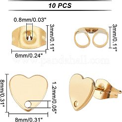 201 фурнитура для сережек-гвоздиков из нержавеющей стали STAS-UN0015-60