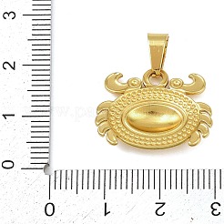 海をテーマにした304ステンレススチールペンダント  ゴールドカラー  カニ  17.5x21.5x4mm  穴：6x3mm&nbsp;STAS-K315-01C-G
