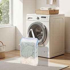 2 шт. двухцветные полиэстеровые мешки для хранения белья на молнии&nbsp;ABAG-DJ0001-28A