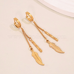 Boucles d'oreilles pendantes créoles en acier inoxydable 304 pour femmes&nbsp;IT2064
